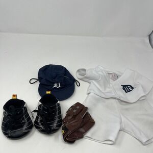 Build a Bear Detroit Tigers Outfit Jersey Shirt Pants Hat Uniform MLB Baseball